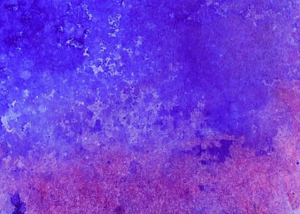 istock Purple and blue hand painted watercolor background with texture 481929618