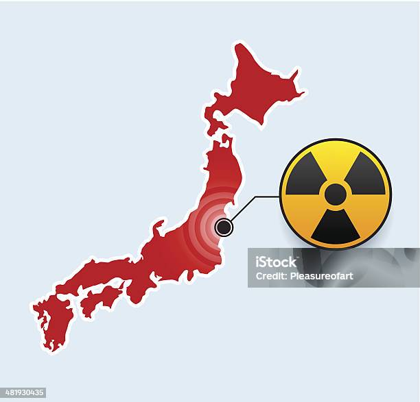 Ilustración de Japón La Radiación y más Vectores Libres de Derechos de Central nuclear - Central nuclear, Fusión del núcleo, Alerta