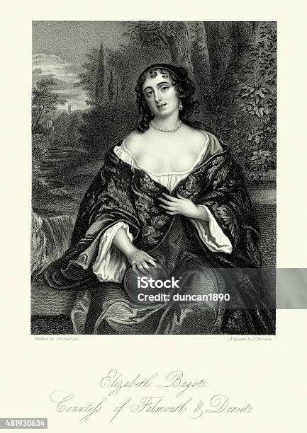 Mary Bagots Countess Of Falmouth And Dorset Stock Illustration - Download Image Now - 17th Century, 17th Century Style, 2015