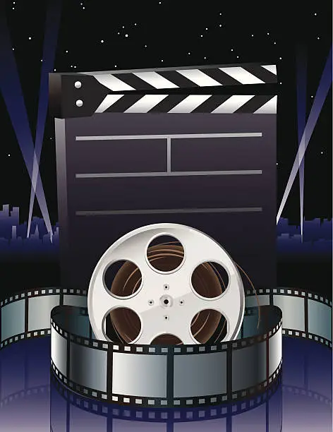 Vector illustration of Movie in the City