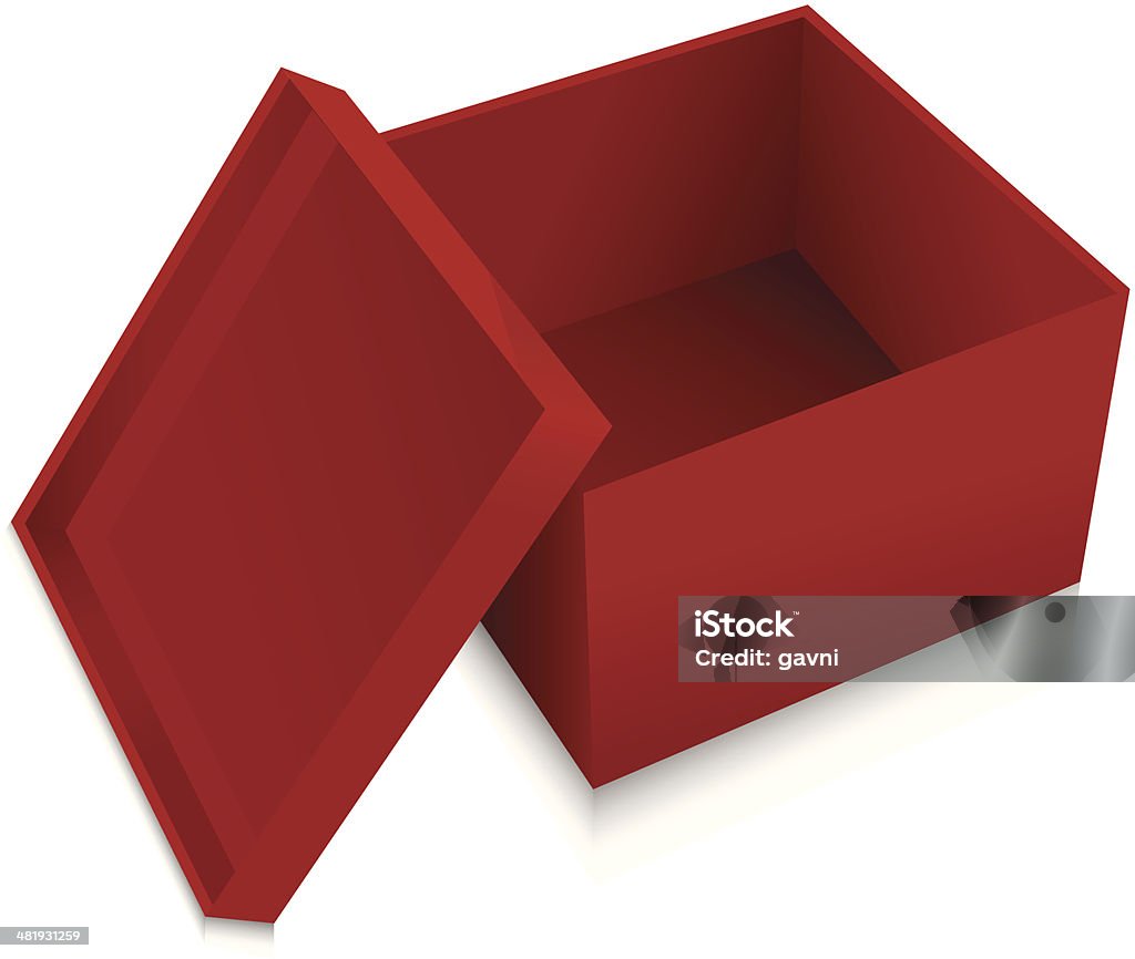 Ouvrir la boîte de cadeau rouge - clipart vectoriel de Boîte libre de droits