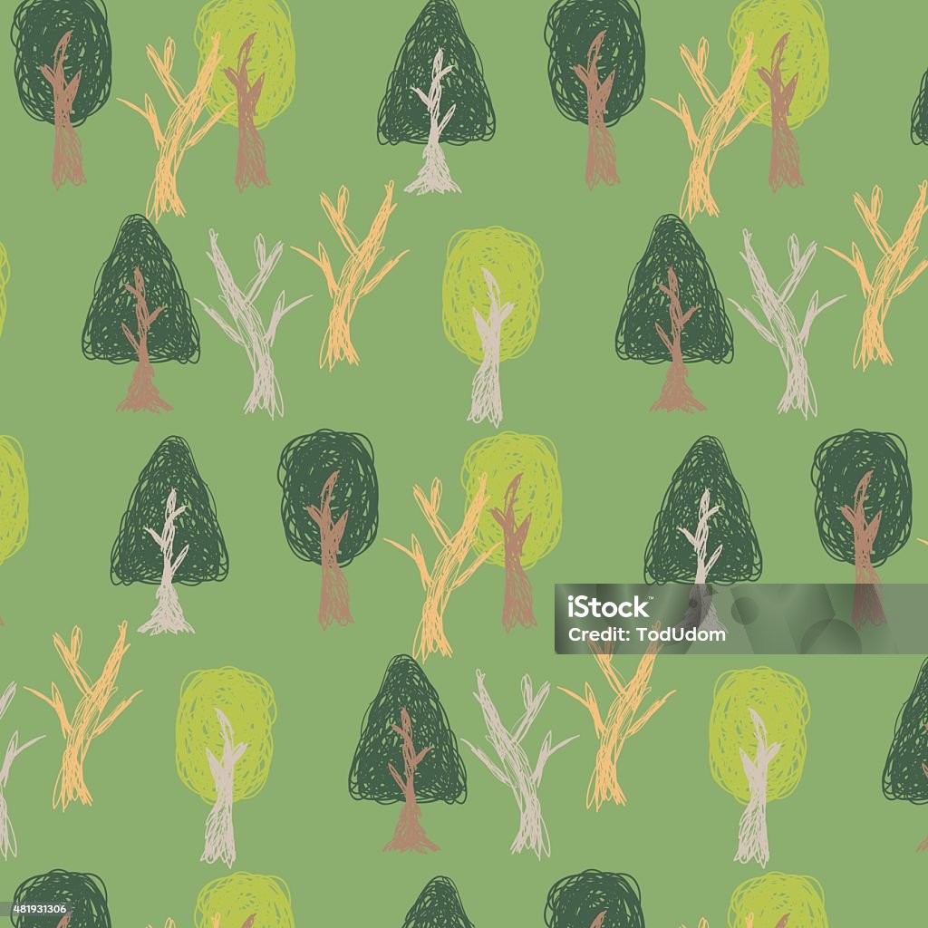 Forest Pattern Stock Illustration - Download Image Now - 2015, Abstract ...