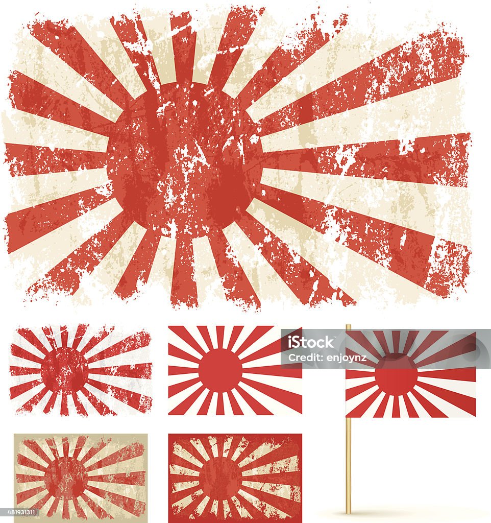 Rising Sun - Vetor de Japão royalty-free