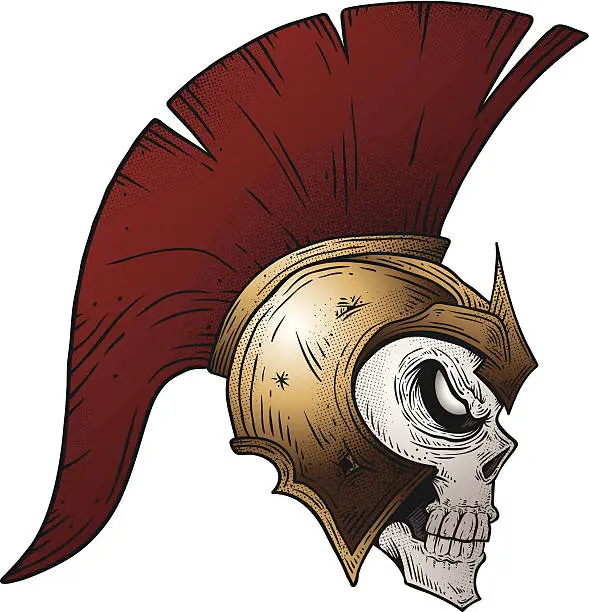 Vector illustration of Undead Trojan Warrior