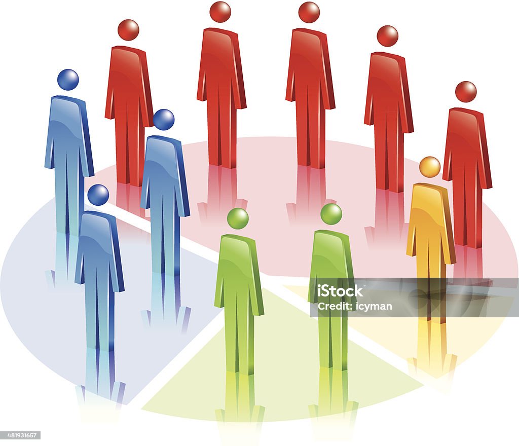 Diagrama circular - arte vectorial de Demografía libre de derechos