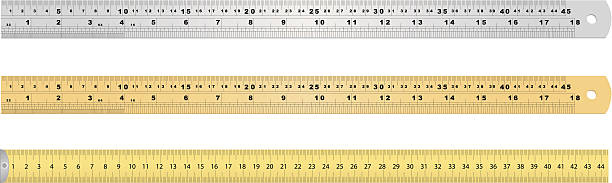 illustrazioni stock, clip art, cartoni animati e icone di tendenza di strumenti di misurazione - ruler tape measure instrument of measurement centimeter