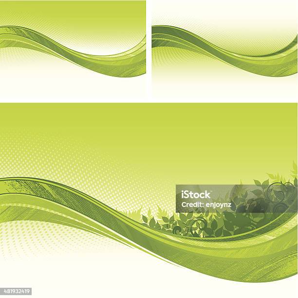 Zielony Przepływu Tła - Stockowe grafiki wektorowe i więcej obrazów Bez ludzi - Bez ludzi, Część, Element projektu