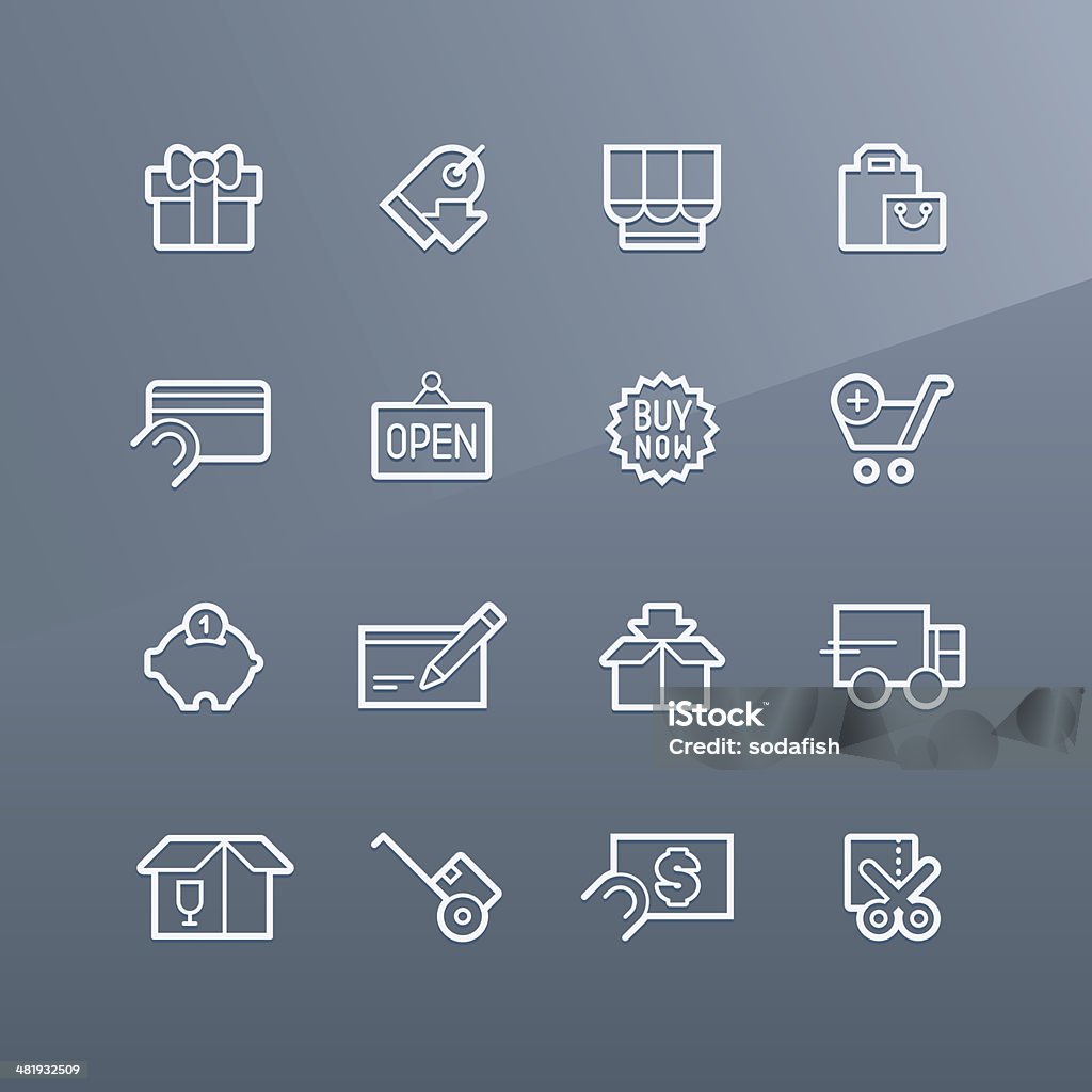 Shopping icons - Linea series http://www.tomnulens.be/istock/newbanners/linea_series_stock_icons.jpg Bag stock vector