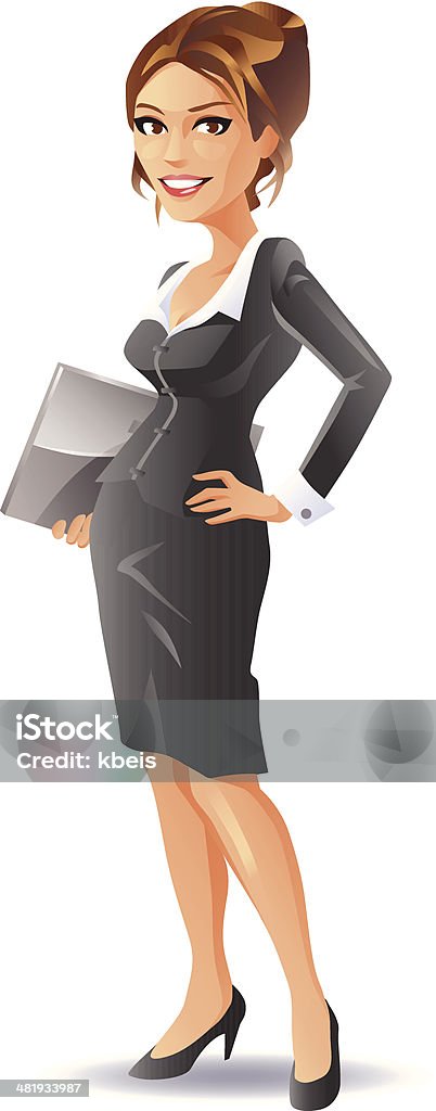 Femme d'affaires (Brunette - clipart vectoriel de Jeunes filles libre de droits
