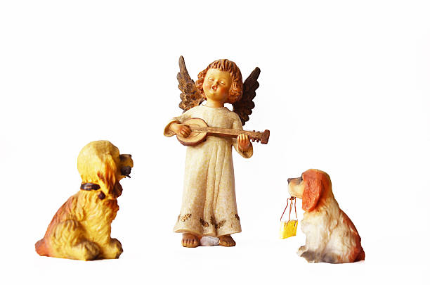 istock Dogs and little angel figure 481934504