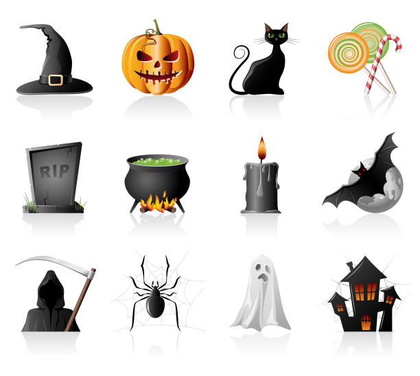 Halloween Icon Set vector art illustration