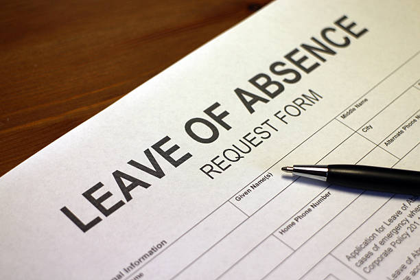 Leave of Absence Request Form stock photo