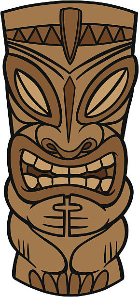 ilustraciones, imágenes clip art, dibujos animados e iconos de stock de bar tiki - north american tribal culture