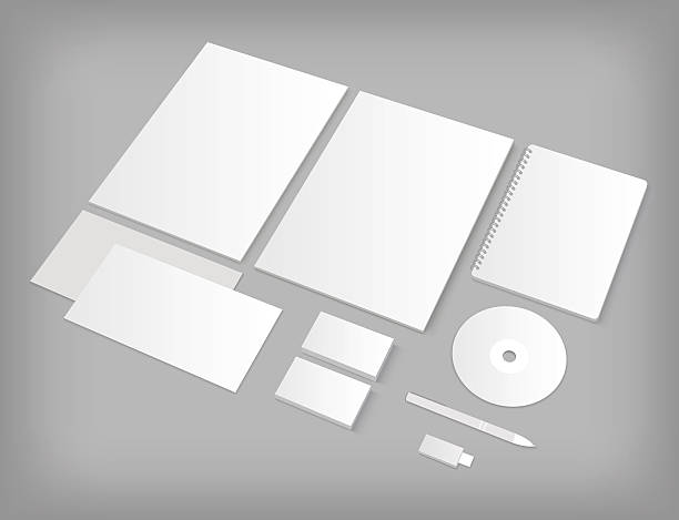 istock Set of CI templates mock-up with business cards and 481936648