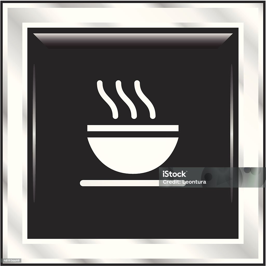Sopa/o ícone mais escura série - Vetor de Antepasto royalty-free