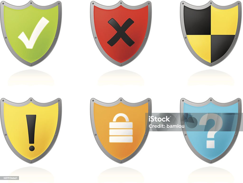 Shield icônes - clipart vectoriel de Annulation libre de droits