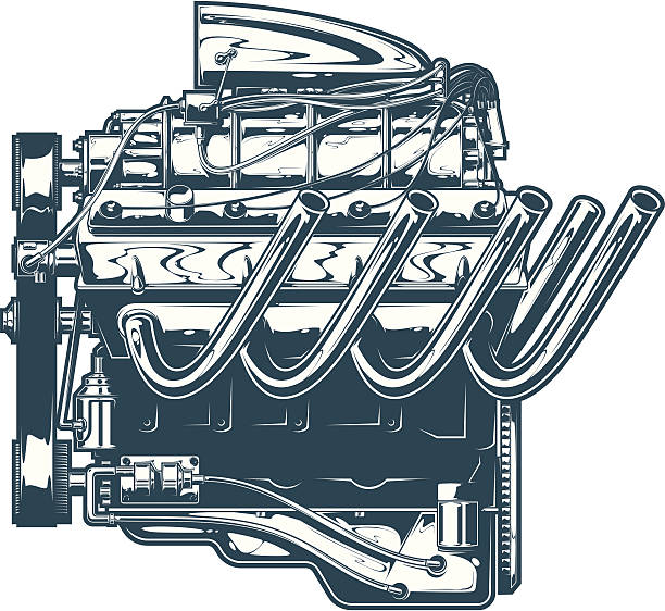 bildbanksillustrationer, clip art samt tecknat material och ikoner med engine - ombyggd bil illustrationer