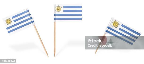 Varios Cóctel Flags De Uruguay Aislado On White Serie Foto de stock y más banco de imágenes de 2015