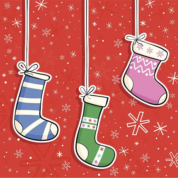 Vector illustration of Christmas Stockings