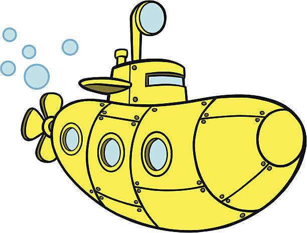 노란색 해저 - periscope stock illustrations