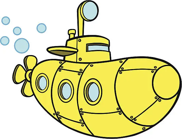 Vector illustration of Yellow Submarine