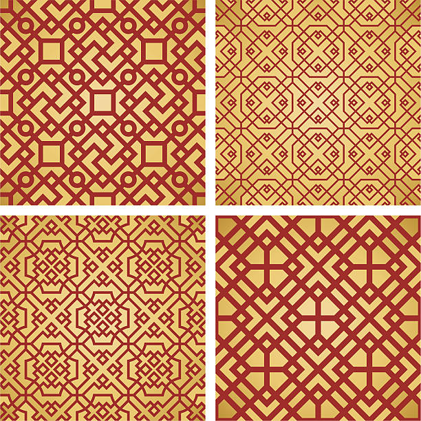 China Pattern Design vector art illustration