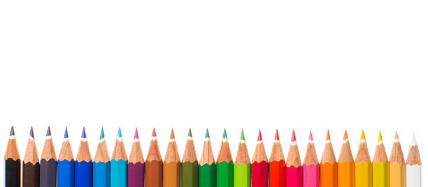 istock Colored pencils isolated on the white background 481940508