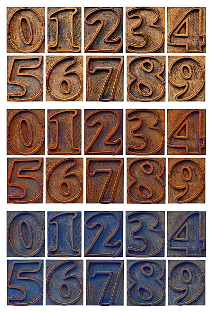 istock outlined numbers in letterpress wood type 481940800
