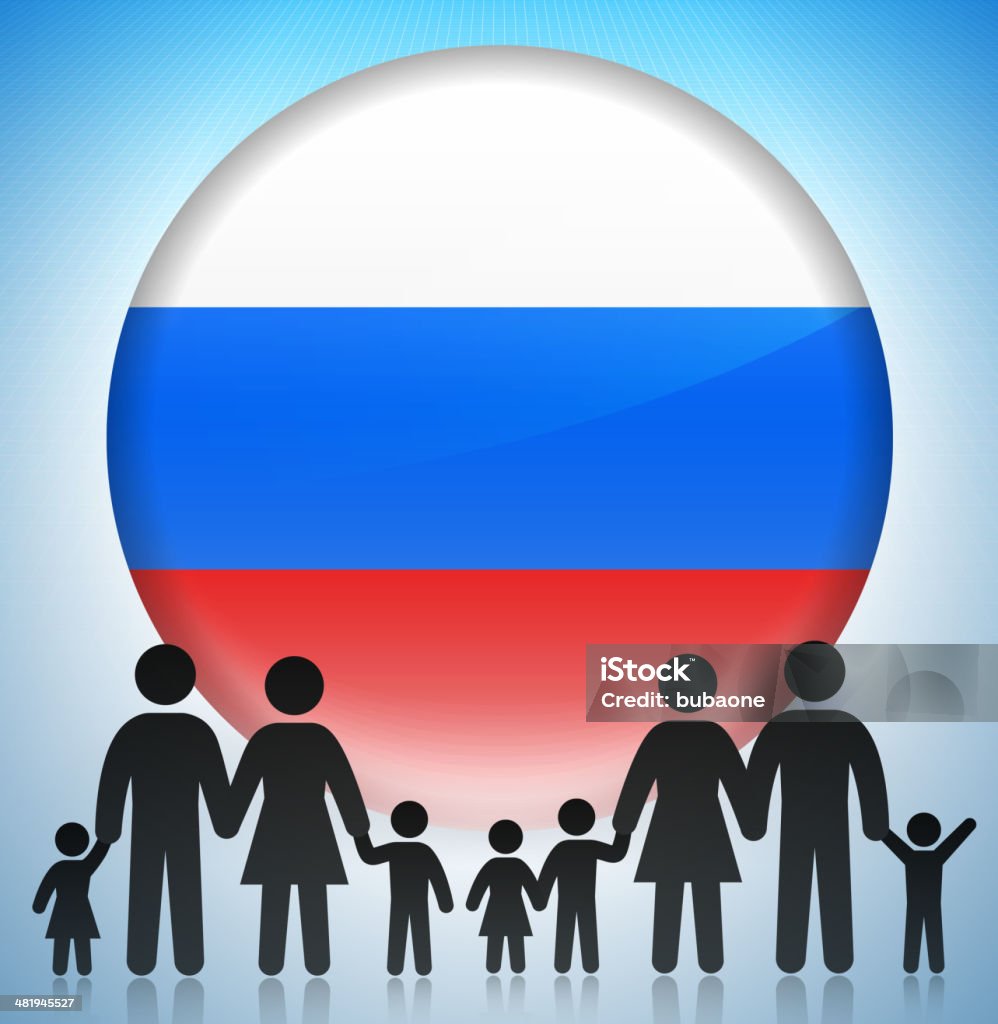 Rusia concepto de familia barra cifras - arte vectorial de Abuelos libre de derechos