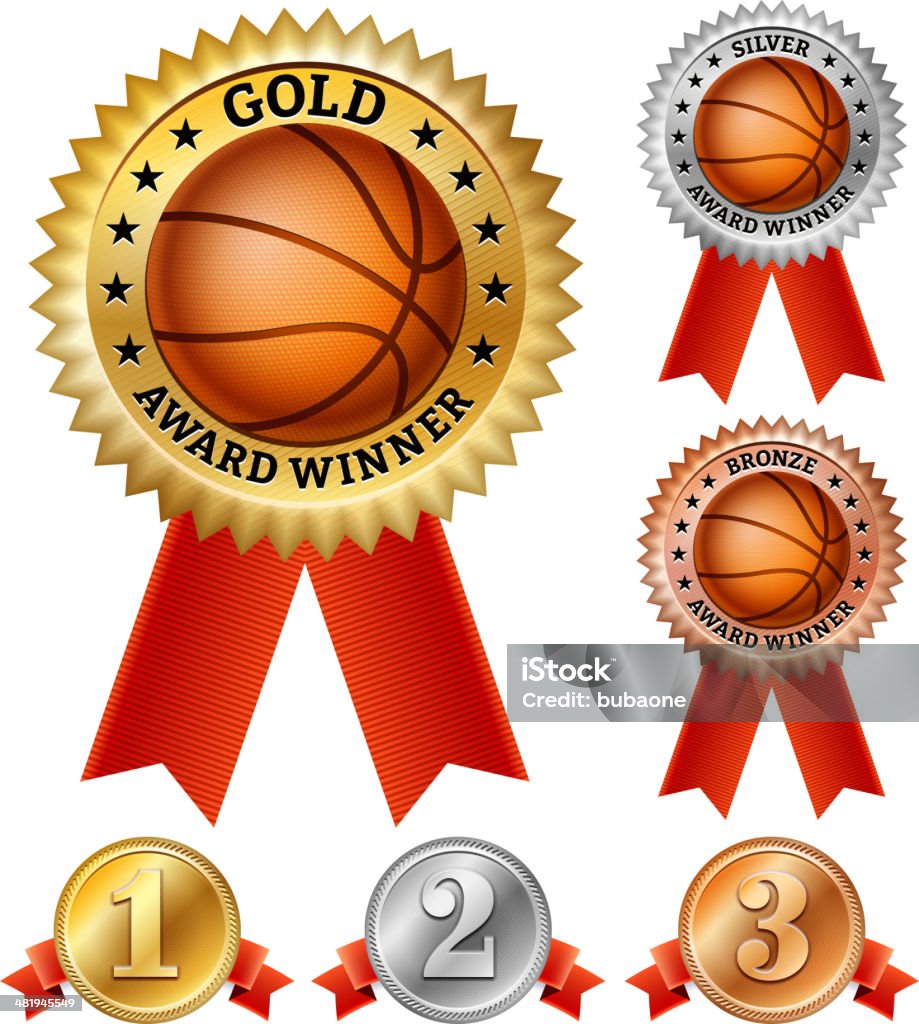 Basketball award set Achievement stock vector