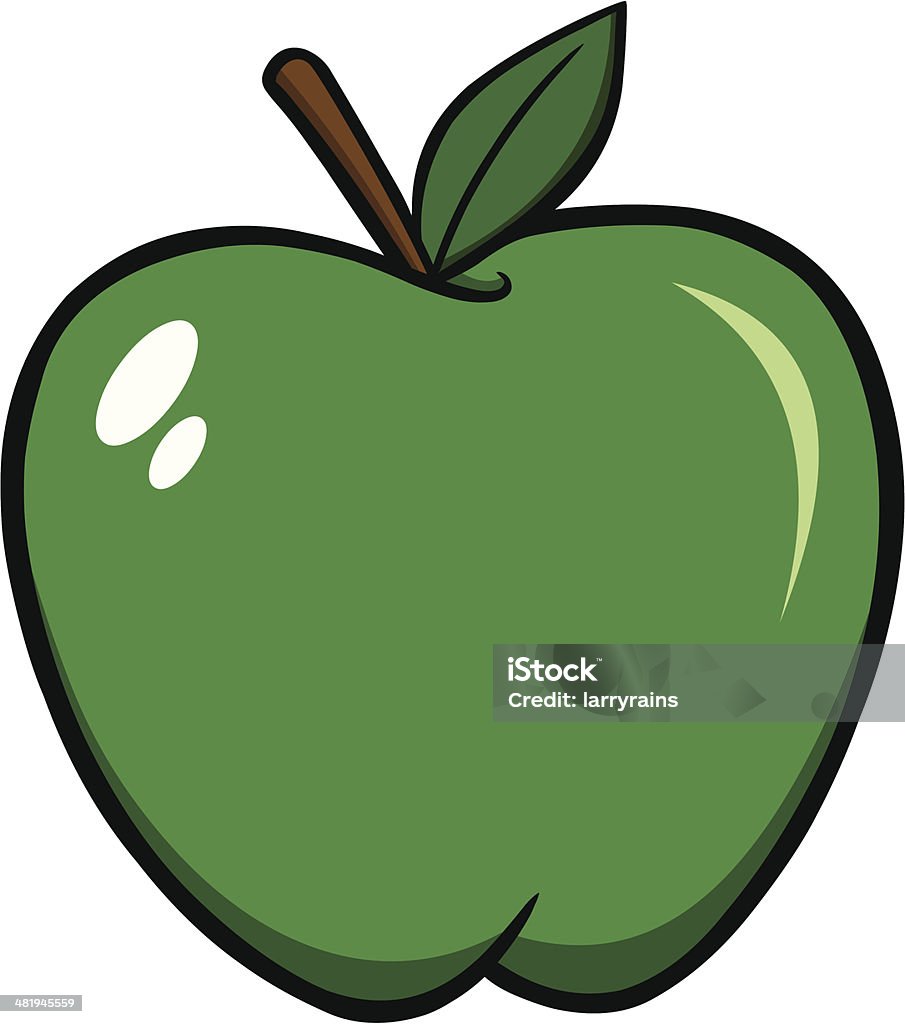 Manzana verde - arte vectorial de Fruta libre de derechos