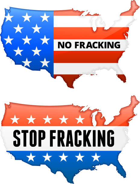 Fracking Map - No Fracking United States Map Set 