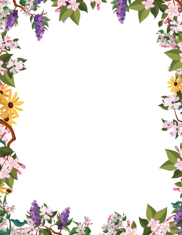 flower border frame