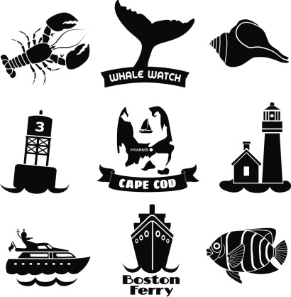Vector icons about Cape Cod.