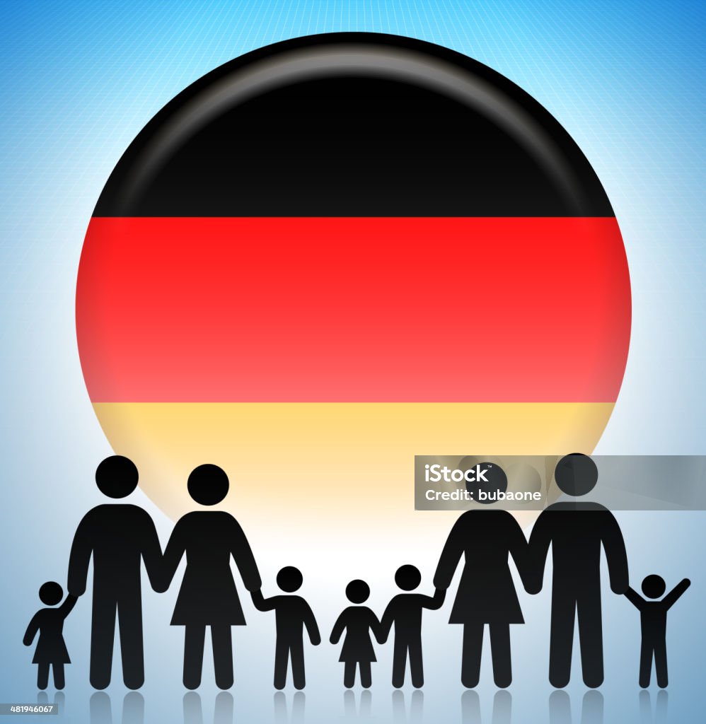 Alemania concepto de familia barra cifras - arte vectorial de Familia grande libre de derechos