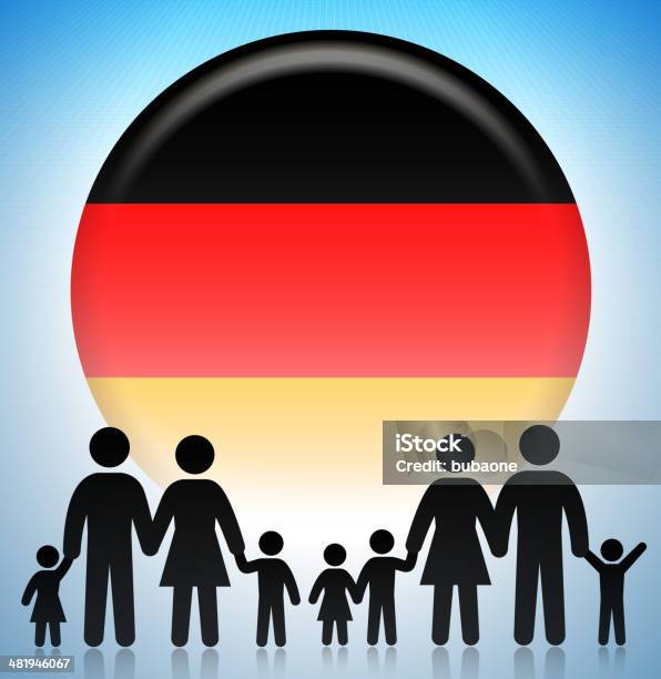 Ilustración de Alemania Concepto De Familia Barra Cifras y más Vectores Libres de Derechos de Familia grande - Familia grande, Abuelos, Adulto