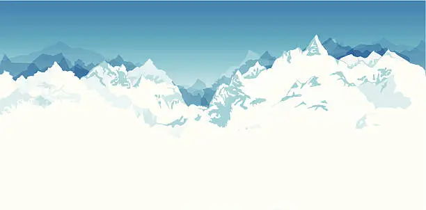 Vector illustration of Mountain Range Background