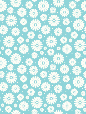 Seamless Simple Daisy Polka Repeat Pattern