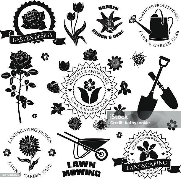 Elemen Ruput Elemen Desain Rumput Dan Perawatan Kebun Ilustrasi Stok - Unduh Gambar ...