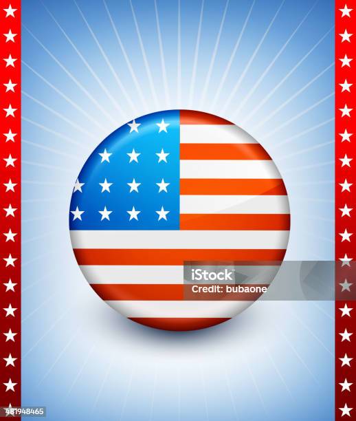 Usa I Pulsanti Su Sfondo Patriottico Americano - Immagini vettoriali stock e altre immagini di A forma di stella - A forma di stella, Appoggiare una causa, Bandiera degli Stati Uniti