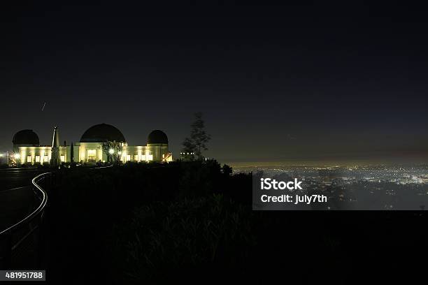 Griffith Observatory Stock Photo - Download Image Now - Hollywood Sign, Night, 2015