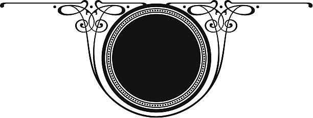 circle- panel przewijania - secesja stock illustrations