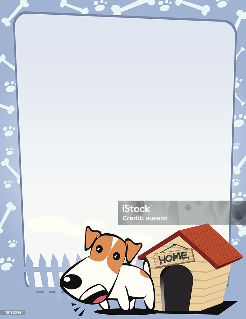 Sweet Doggy Home Border - Frame stock vector