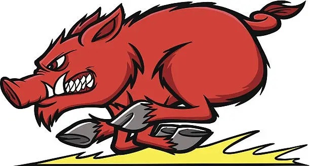 Vector illustration of Razorback Run