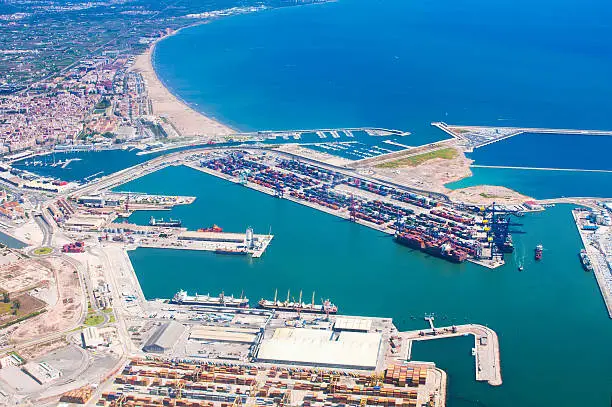 Photo of View above of Valencia port