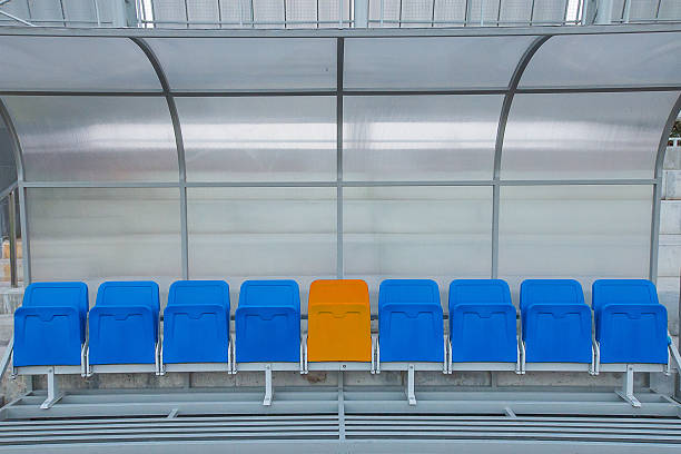 istock Reserve and staff coach bench in sport stadium 481957257