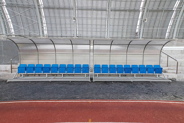 istock Reserve and staff bench in sport stadium 481957291