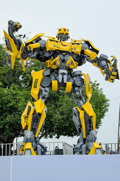Esplanade,Penang - July 17,2015 : Optimus Prime and Bumblebee Transformers exhibition at Esplanade Penang, Malaysia.