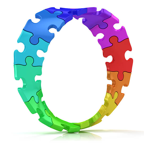 istock Twisted circle of colorful jigsaw puzzles 481963136