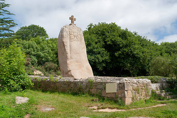 the Menhir of Saint-Uzec in Brittany, France